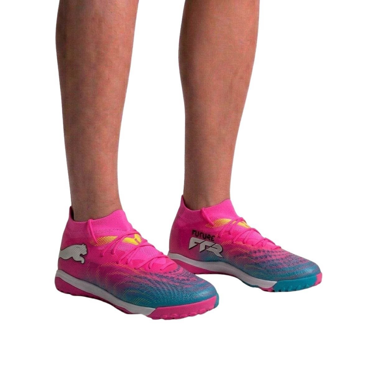 Chuteira Future 9 Match Society Puma Masculina 108906 Rosa Rosa 2