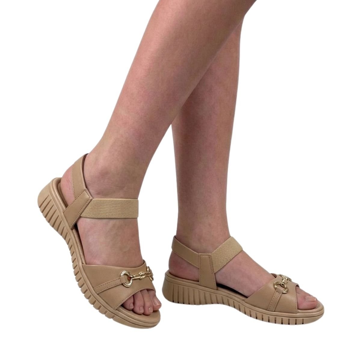 Sandália Usaflex Feminina UD1104 Nude Bege 2