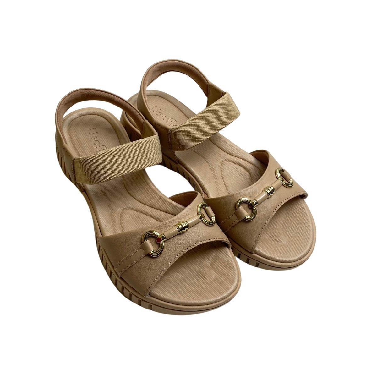 Sandália Usaflex Feminina UD1104 Nude Bege 4