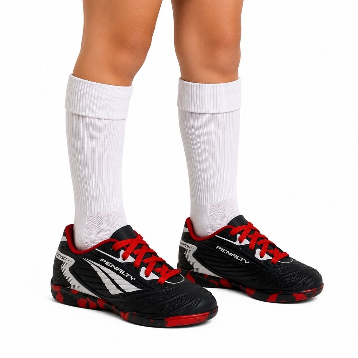 Tênis Matis Turbo Futsal Penalty Infantil Menino 126320 Preto Preto 2