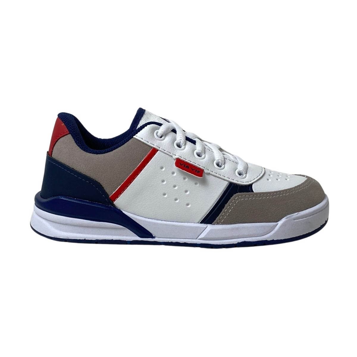 Tênis Via Vip Infantil Menino VV4009 Marinho/Vermelho