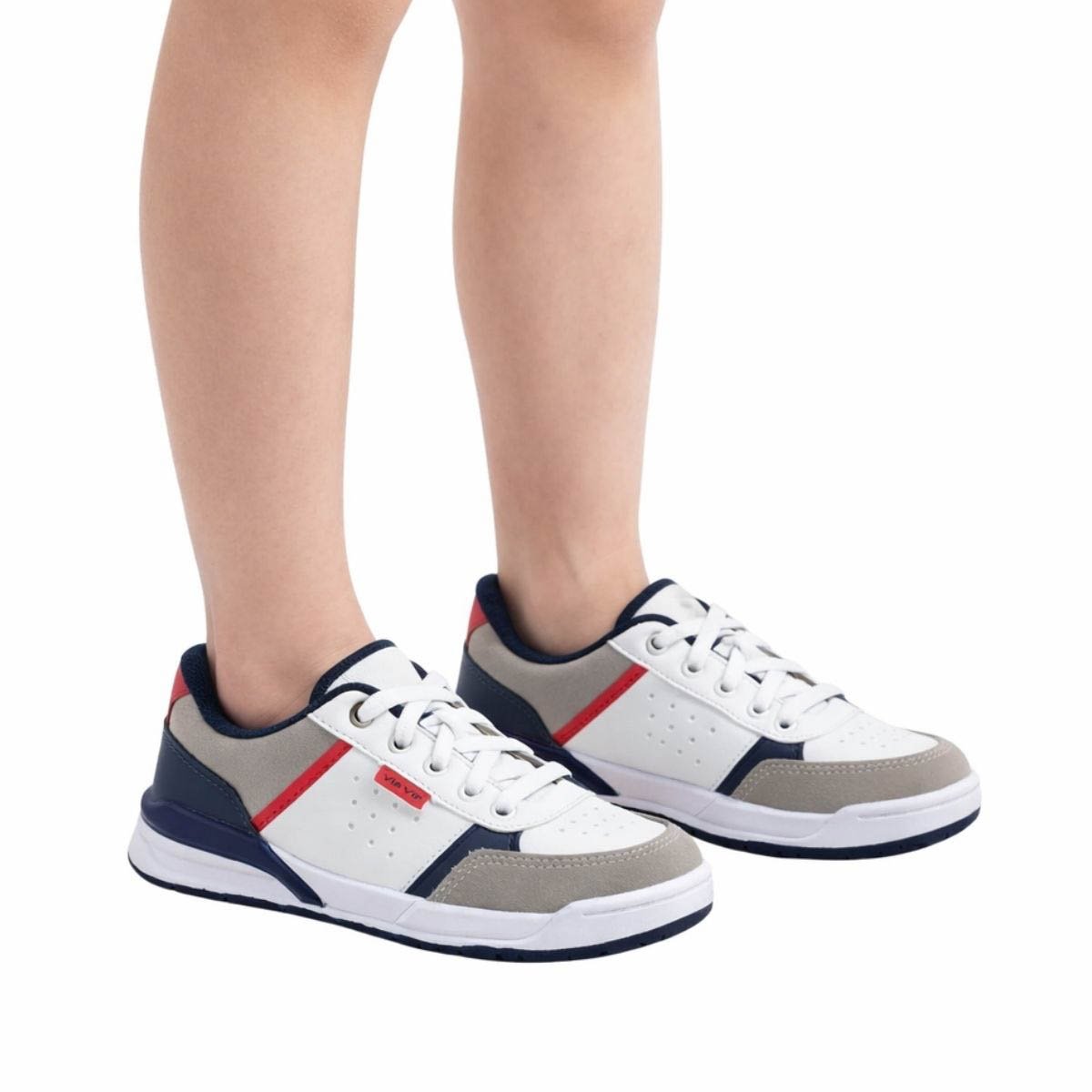 Tênis Via Vip Infantil Menino VV4009 Marinho/Vermelho Multicores 2