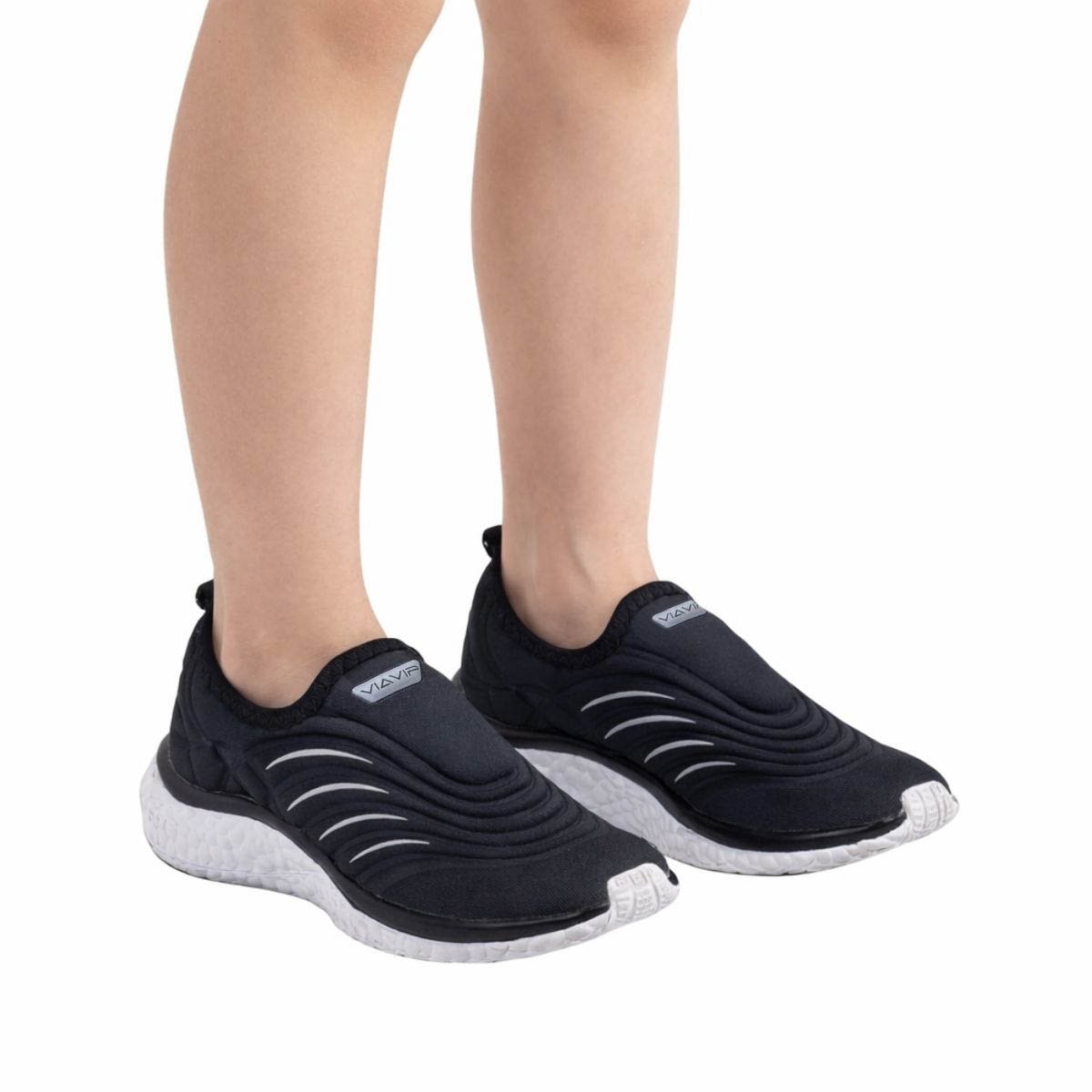 Tênis Via Vip Infantil Menino VV9533 Preto/Branco Preto 2