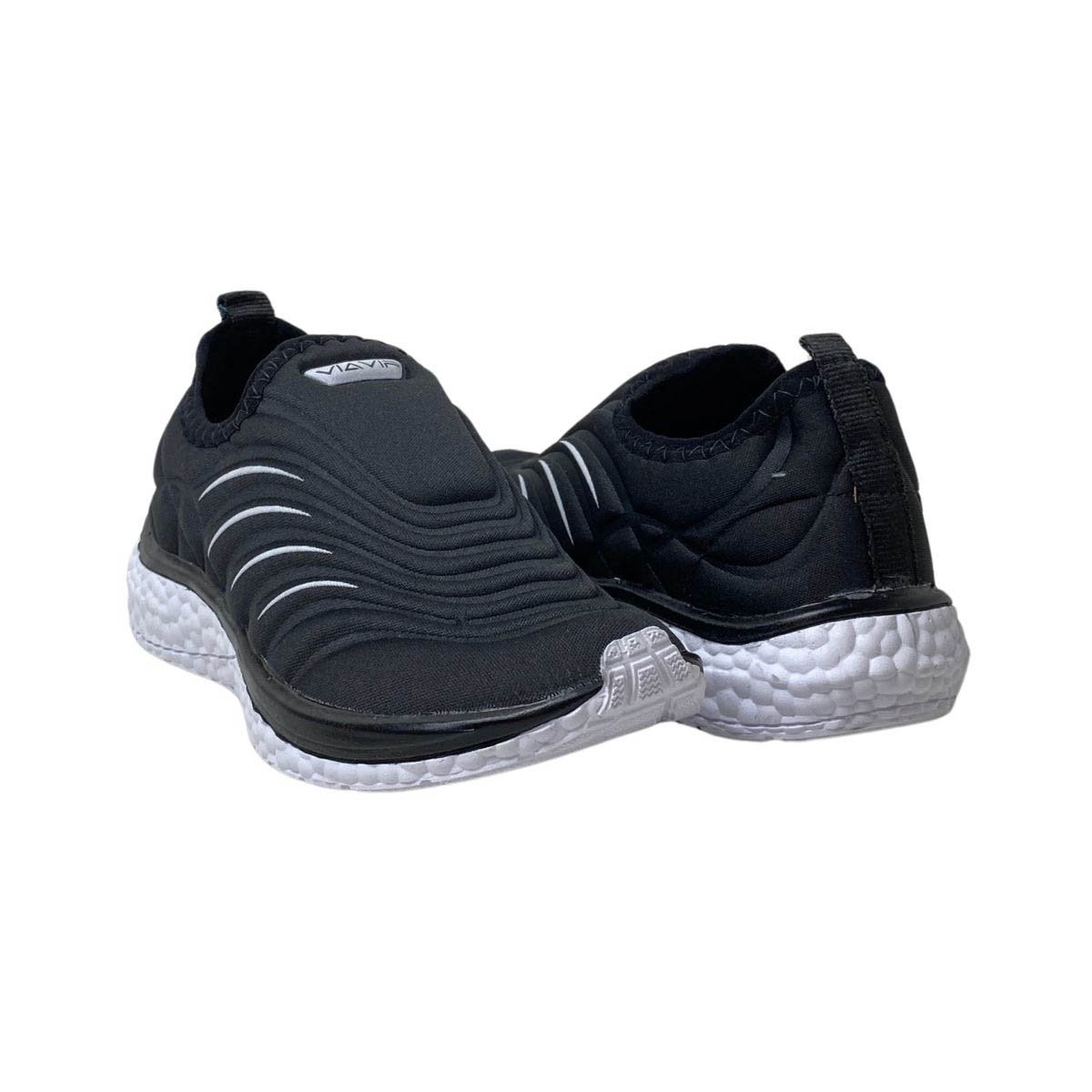 Tênis Via Vip Infantil Menino VV9533 Preto/Branco Preto 5