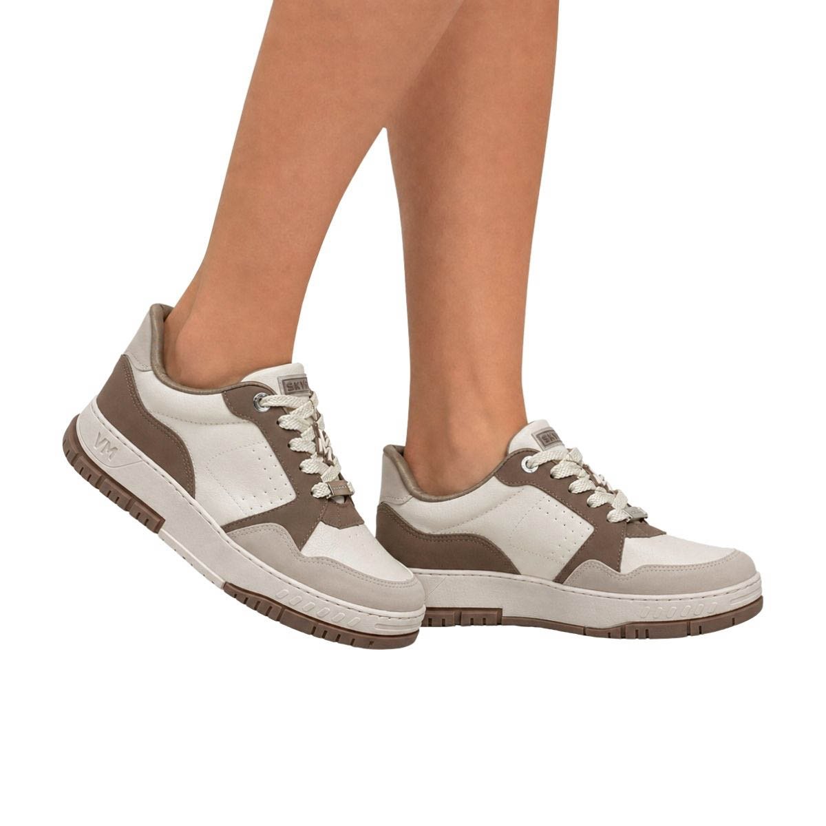 Tênis Via Marte Feminino 219015 Bege Bege 2