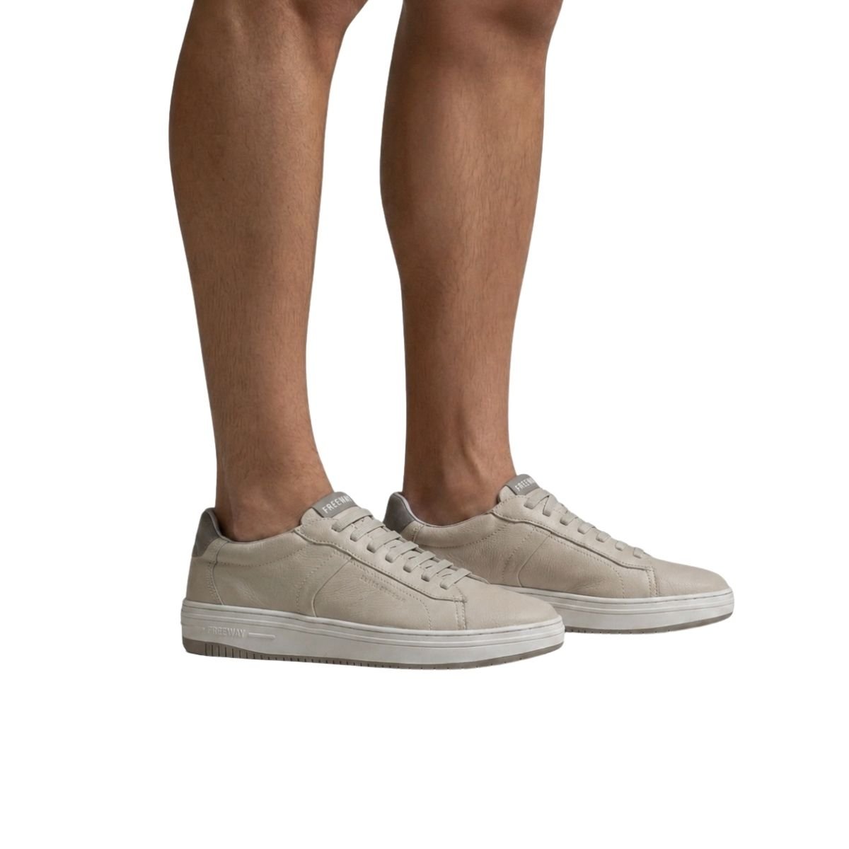 Sapatenis Freeway Masculino EVO02 Branco Bege/Branco 2