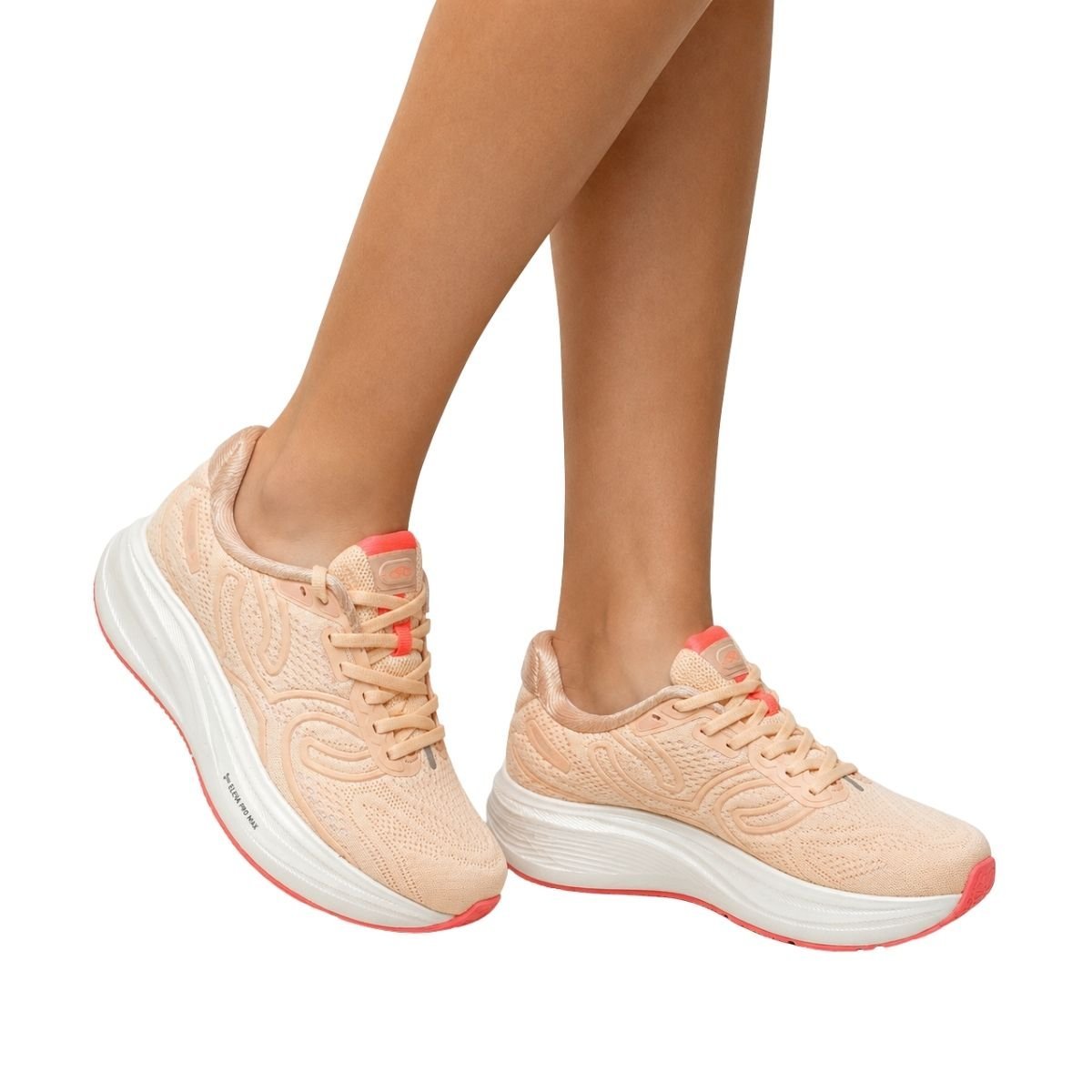 Tênis Corre Max Olympikus Feminino CORRE-MAX-F Rosa Claro Pêssego 2