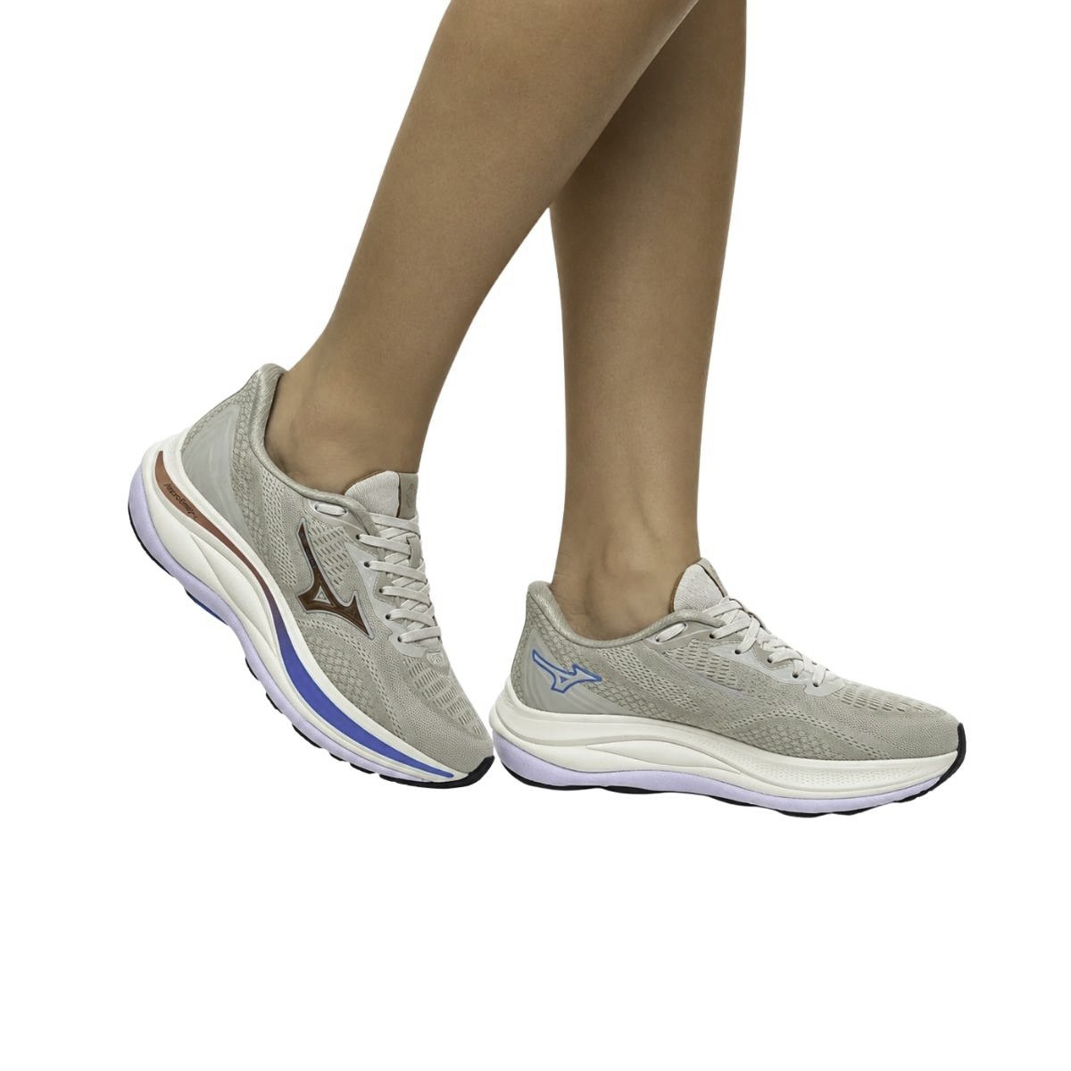 Tênis WAVE SKYWAY Mizuno Feminino 101143143F Bege Bege 2