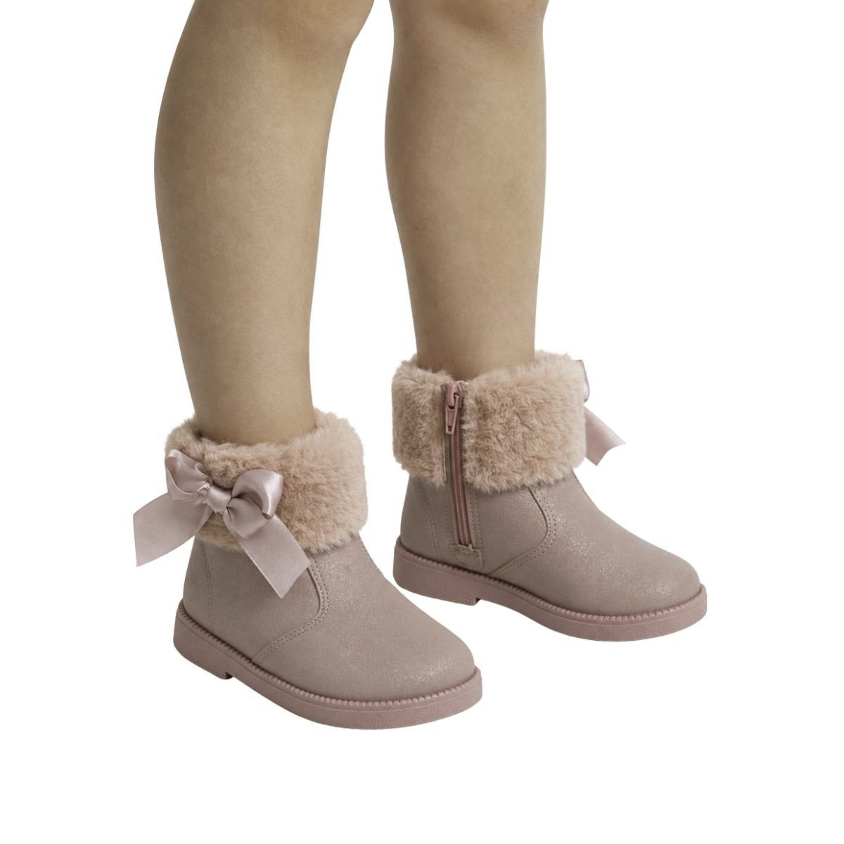 Bota Molekinha Infantil Menina 2184106 Rosa Rosa 2