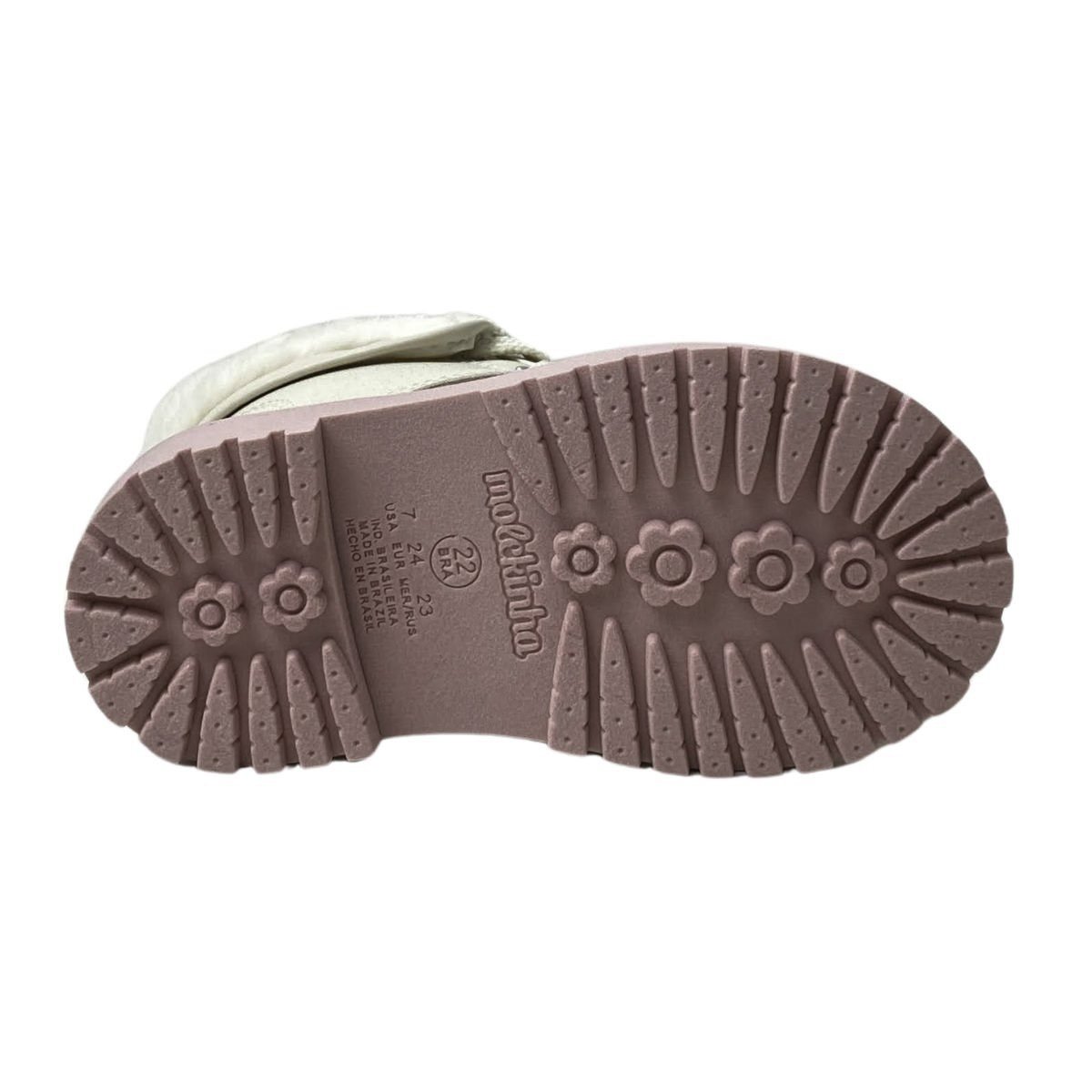 Coturno Molekinha Infantil Menina 2126524 Creme Creme 6