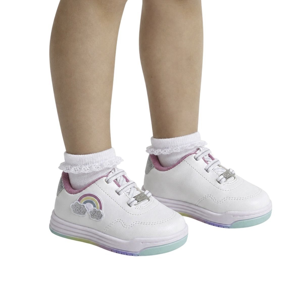 Tênis Molekinha Infantil Menina 2745202 Branco Branco 2