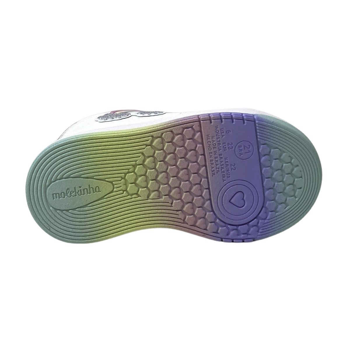 Tênis Molekinha Infantil Menina 2745202 Branco Branco 6