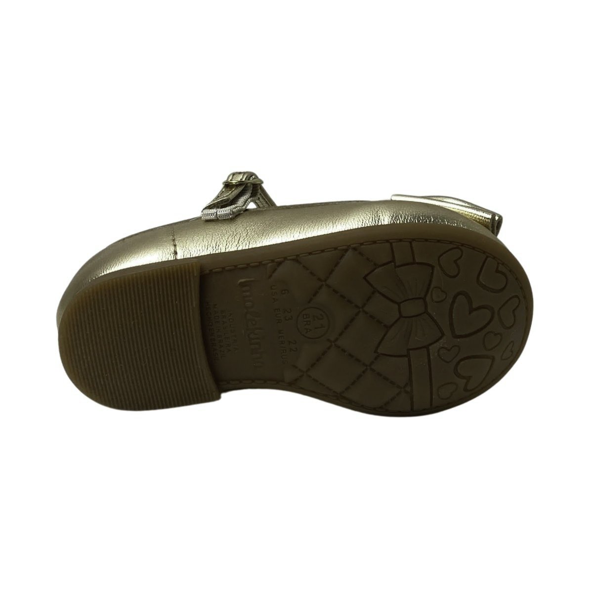 Sapatilha Molekinha Infantil Menina 21061078 Dourada Dourado 6