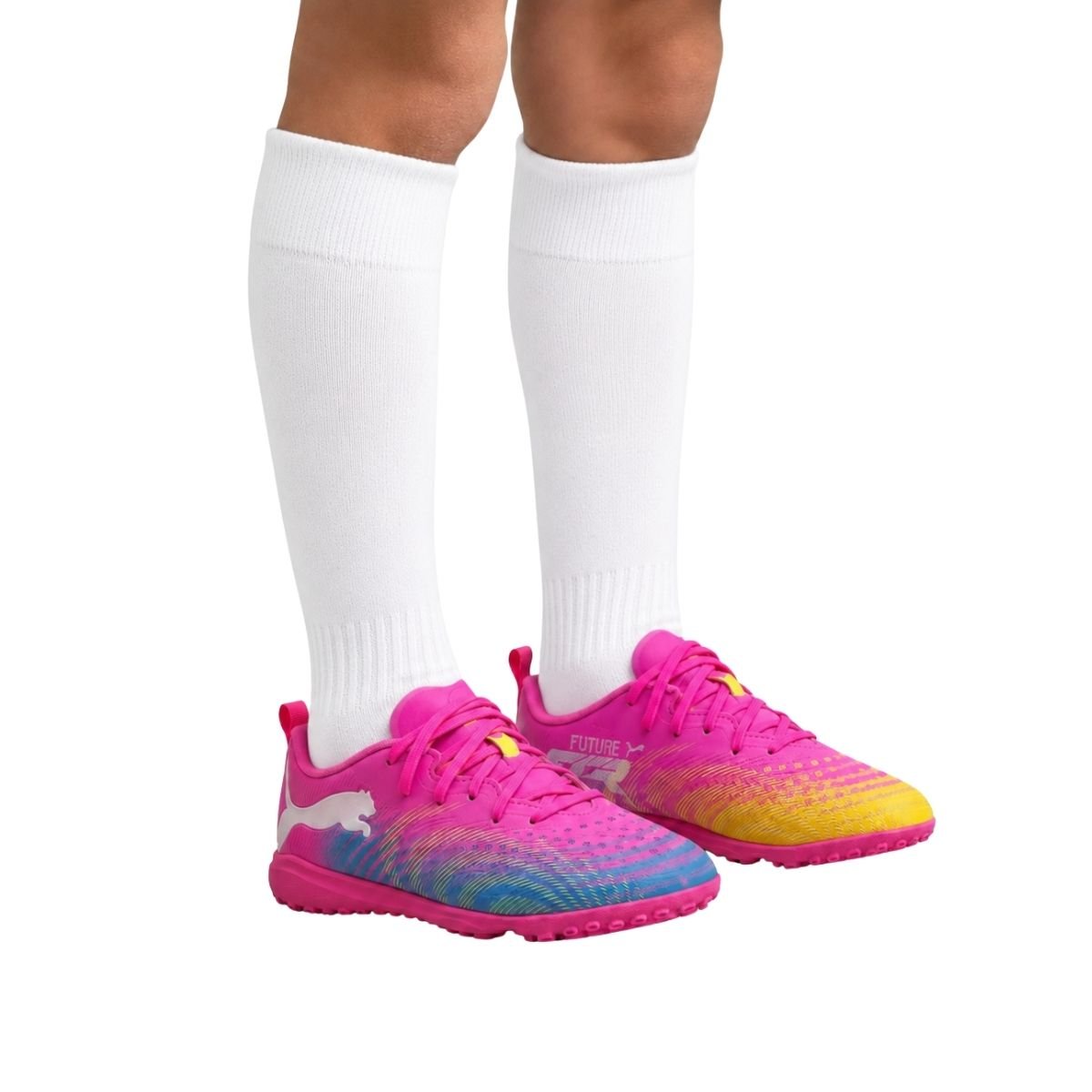 Chuteira Society Future 9 Play Puma Infantil Menino 108929 Rosa Rosa 2