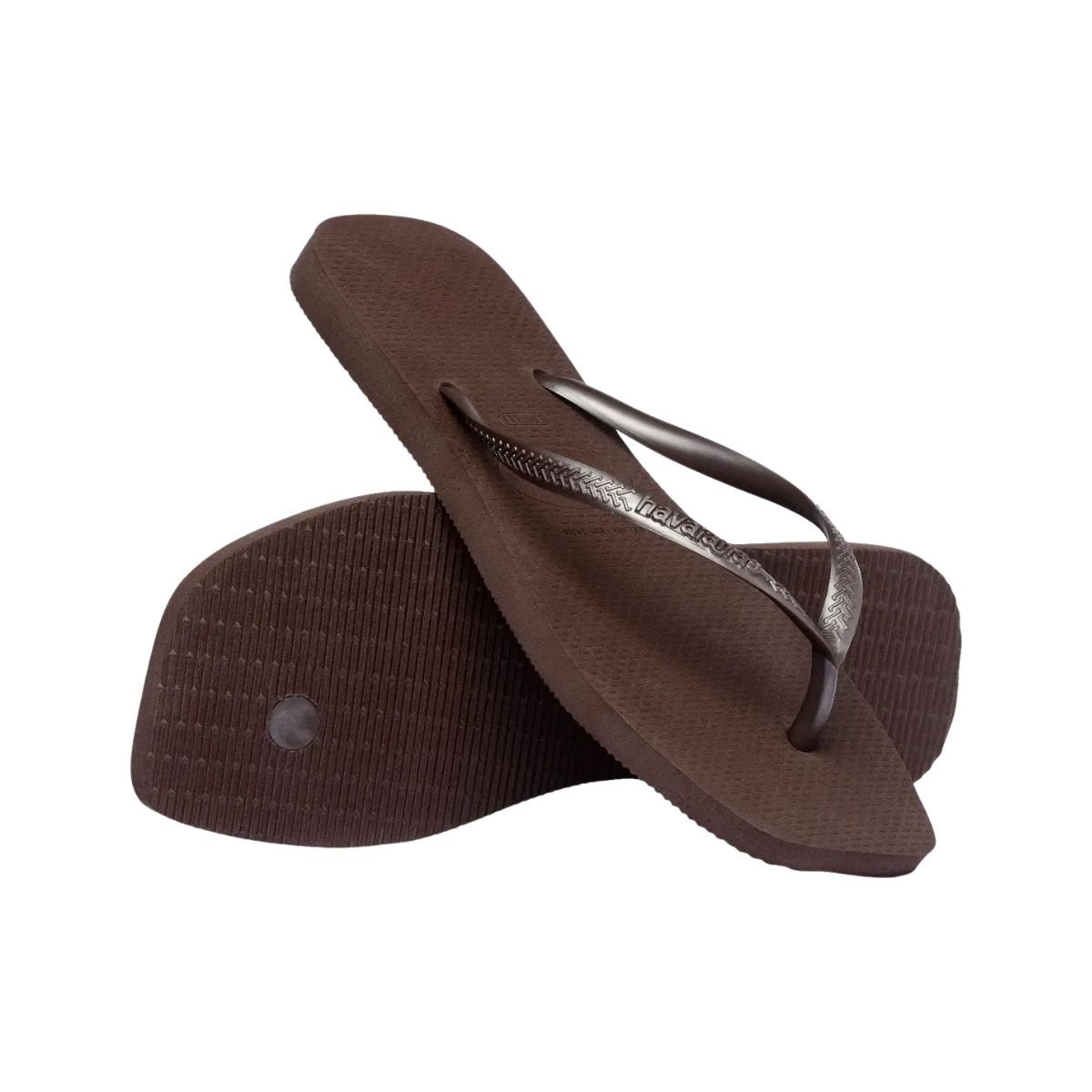 Chinelo Havaianas Slim Square Feminino 4148301 Marrom Escuro Marrom 4