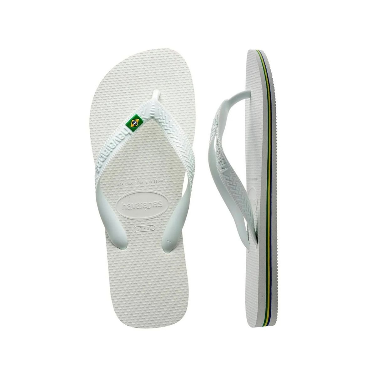 Chinelo Havaianas Brasil Masculino 4000032 Branco Branco 3
