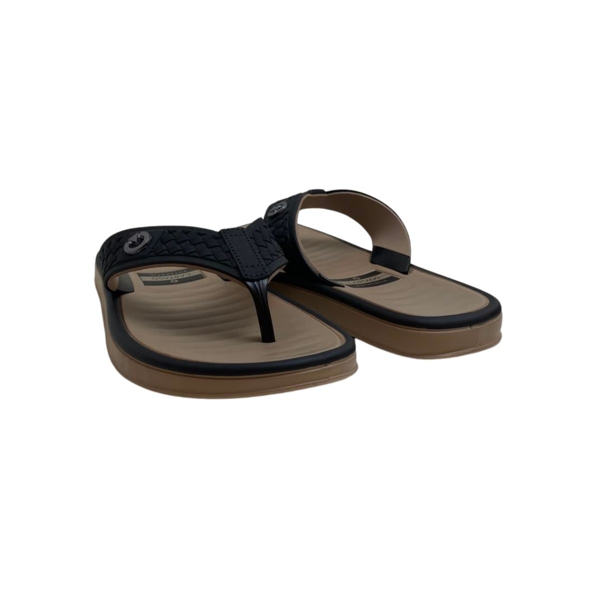 Chinelo Cartago Coimbra Masculino 12654 Bege / Preto Preto 5