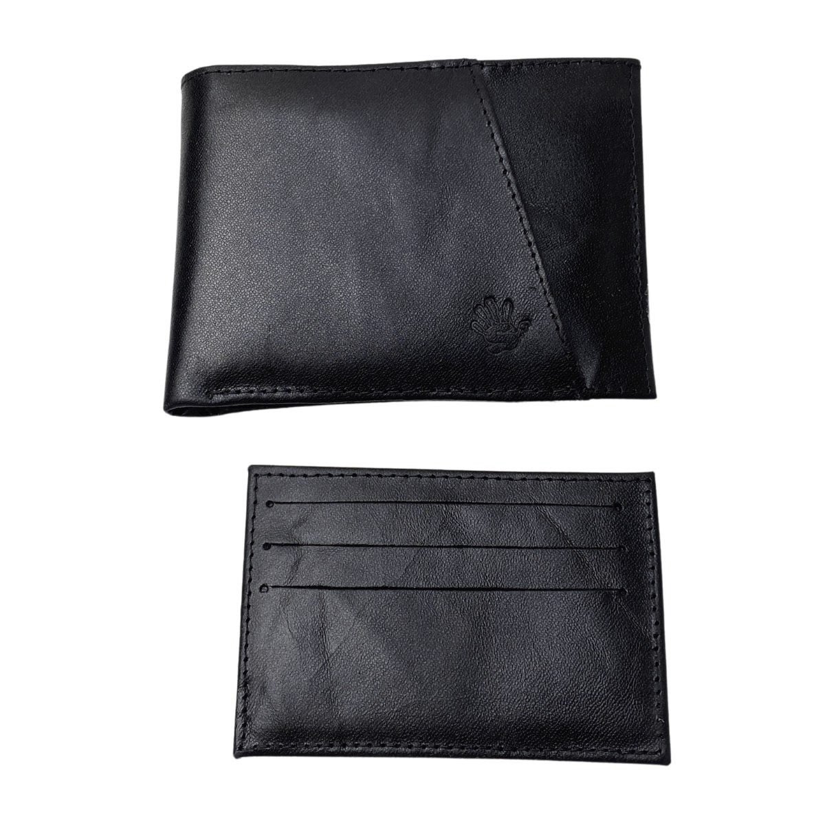 Carteira Couro Original Designer Masculina 027OD Preta Preto 3