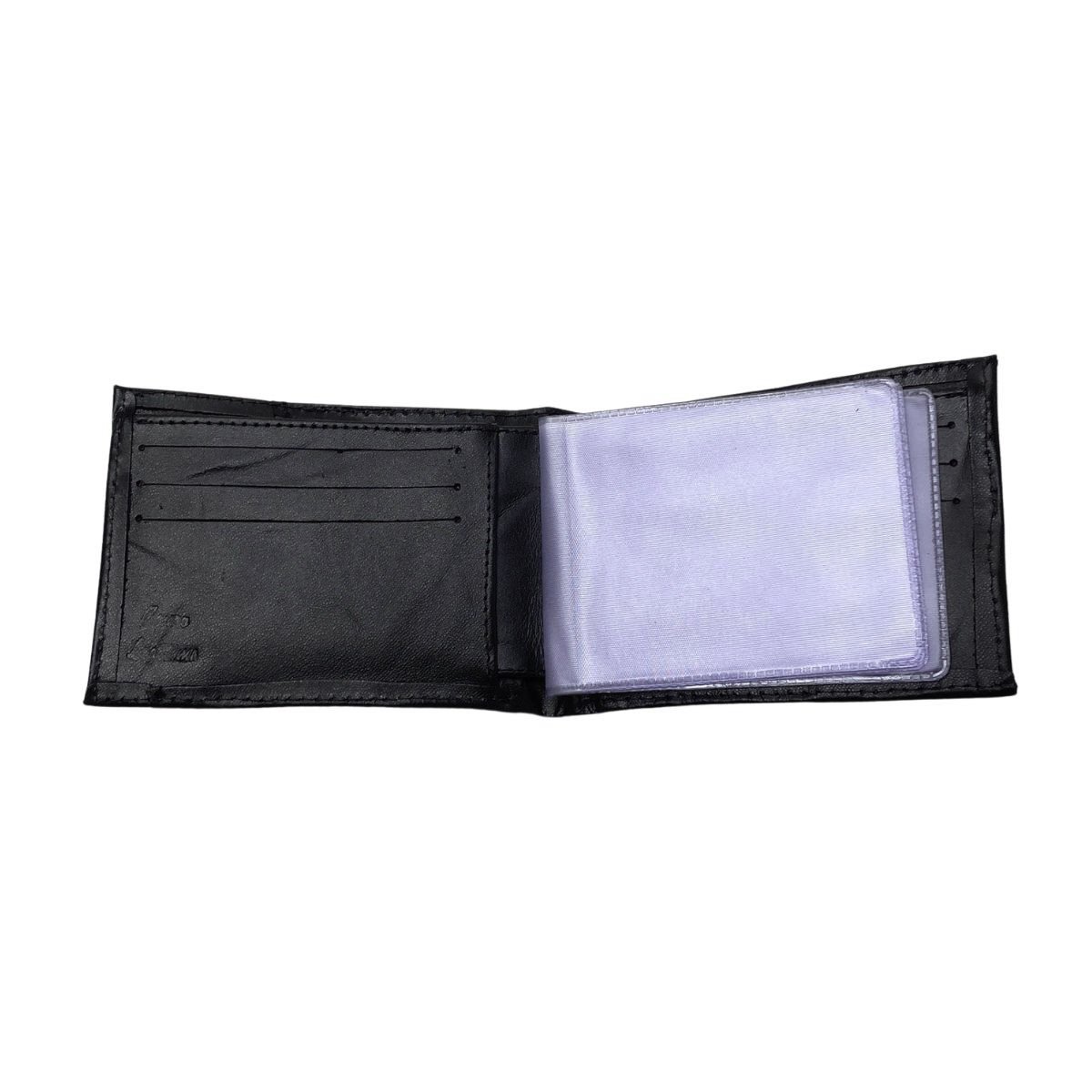 Carteira Couro Original Designer Masculina 027OD Preta Preto 5