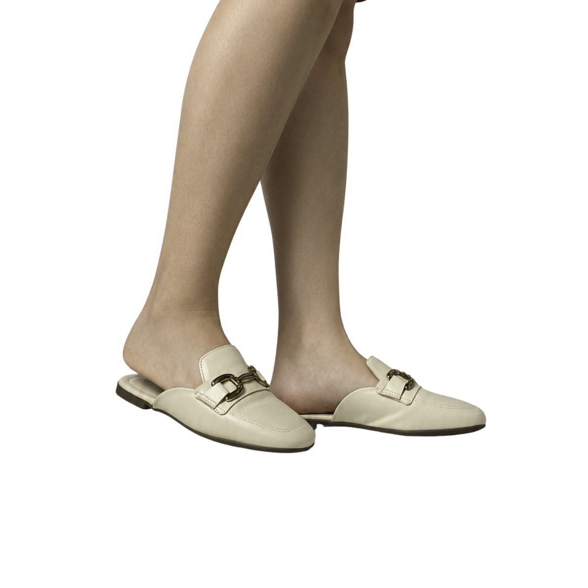 Mule Beira Rio Feminino 4323100 Creme Branco 2