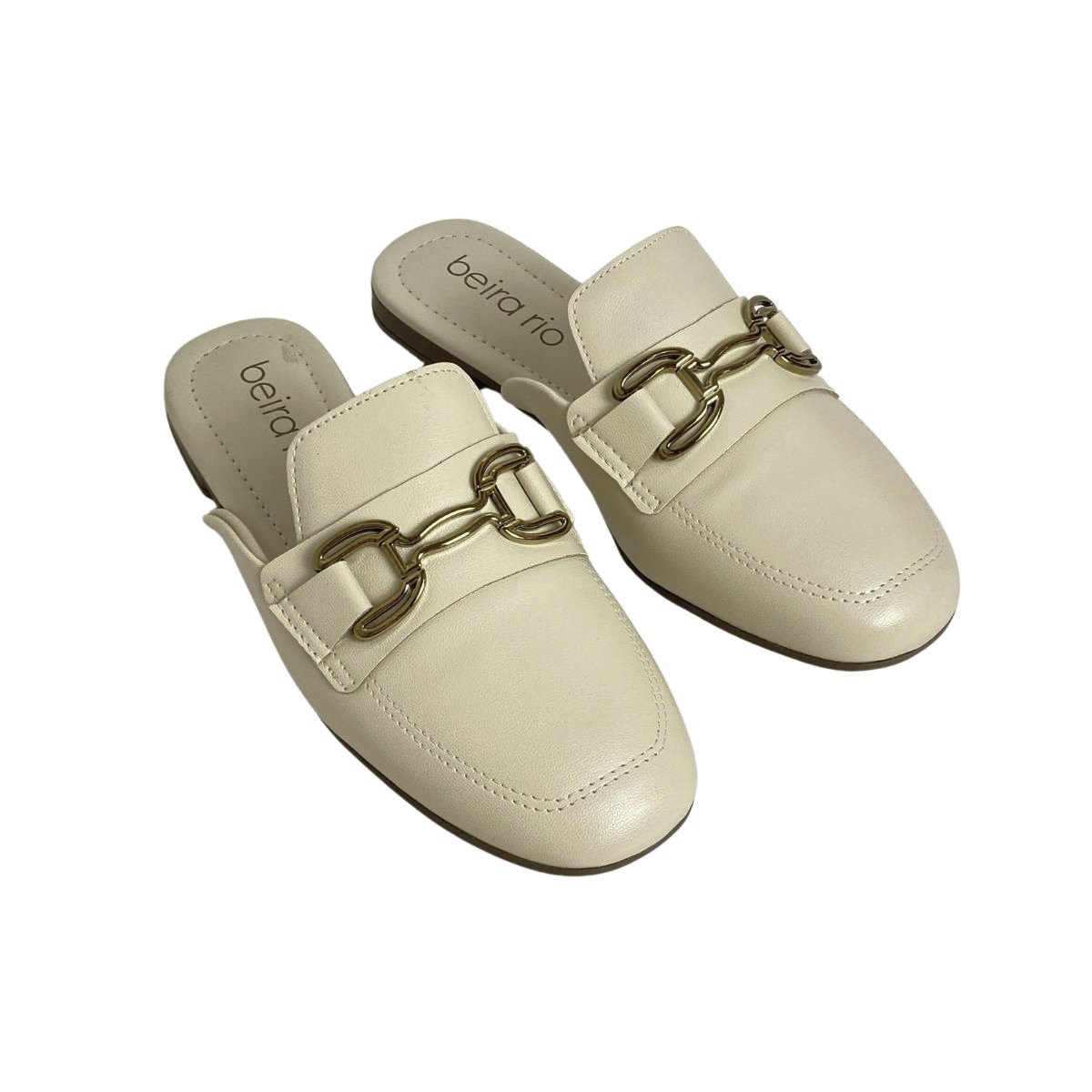 Mule Beira Rio Feminino 4323100 Creme Branco 4