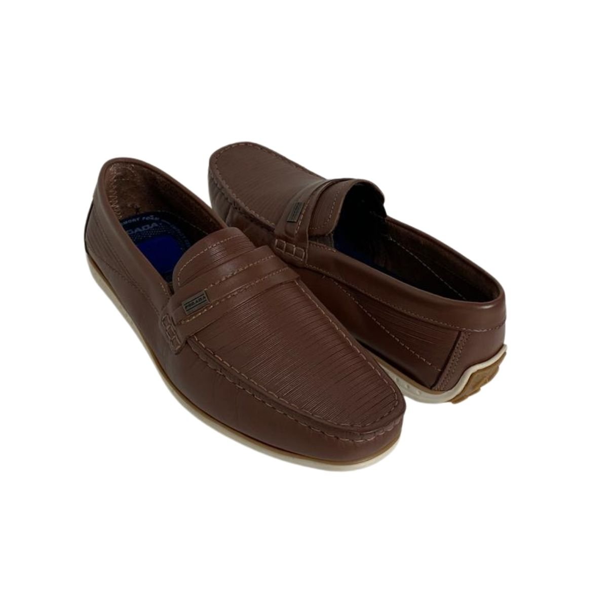 Mocassim Couro Pegada Masculina 142009 Marrom Marrom 5