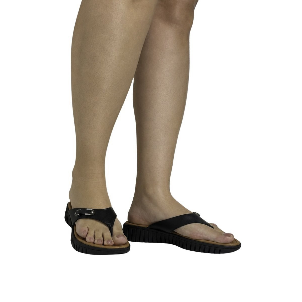 Tamanco Couro Usaflex Feminino UC0403 Preto Preto 2