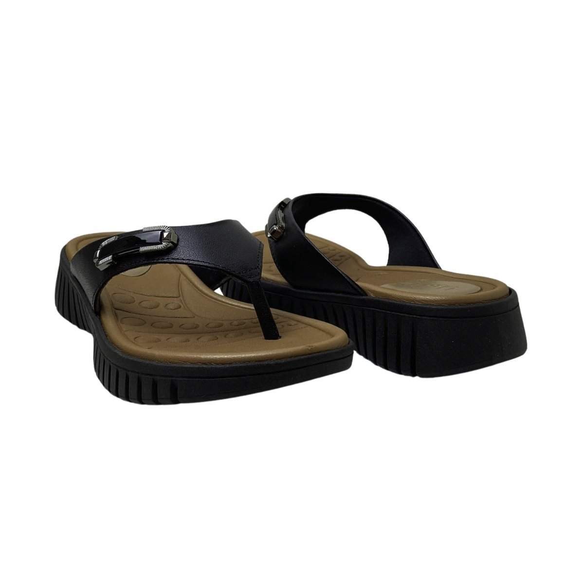 Tamanco Couro Usaflex Feminino UC0403 Preto Preto 5
