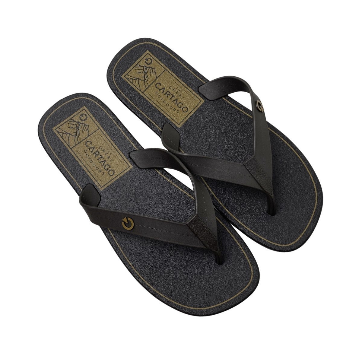 Chinelo Atlanta Cartago Masculino 11840 Marrom Marrom 4