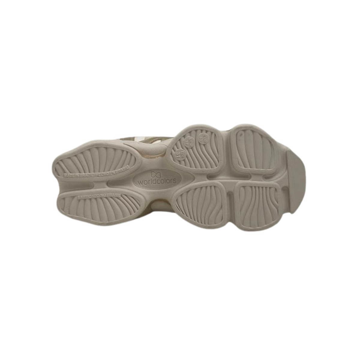 Tênis Worldcolors Infantil Menina 101013000 Off White Off White 6