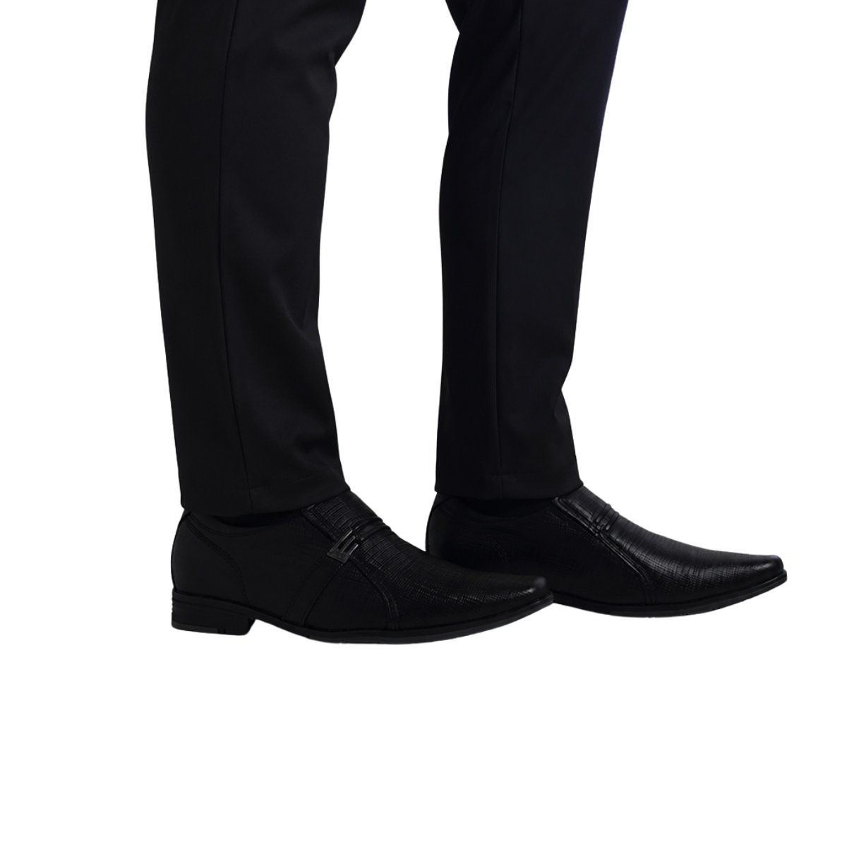 Sapato Social Couro Pegada Masculino 125813 Preto Preto 2