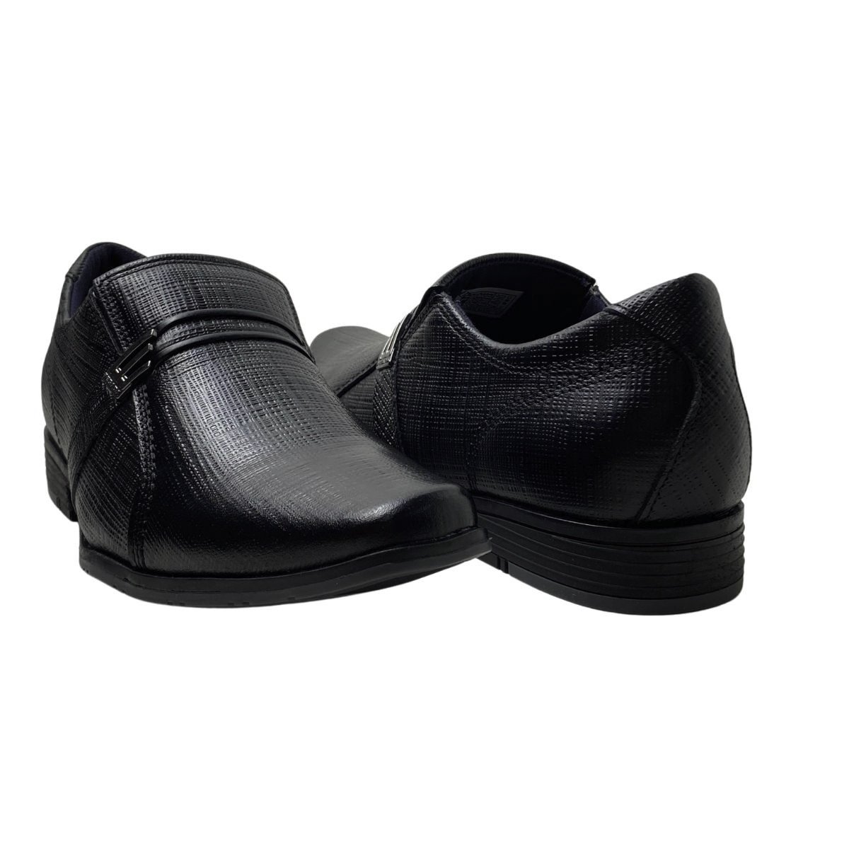 Sapato Social Couro Pegada Masculino 125813 Preto Preto 5