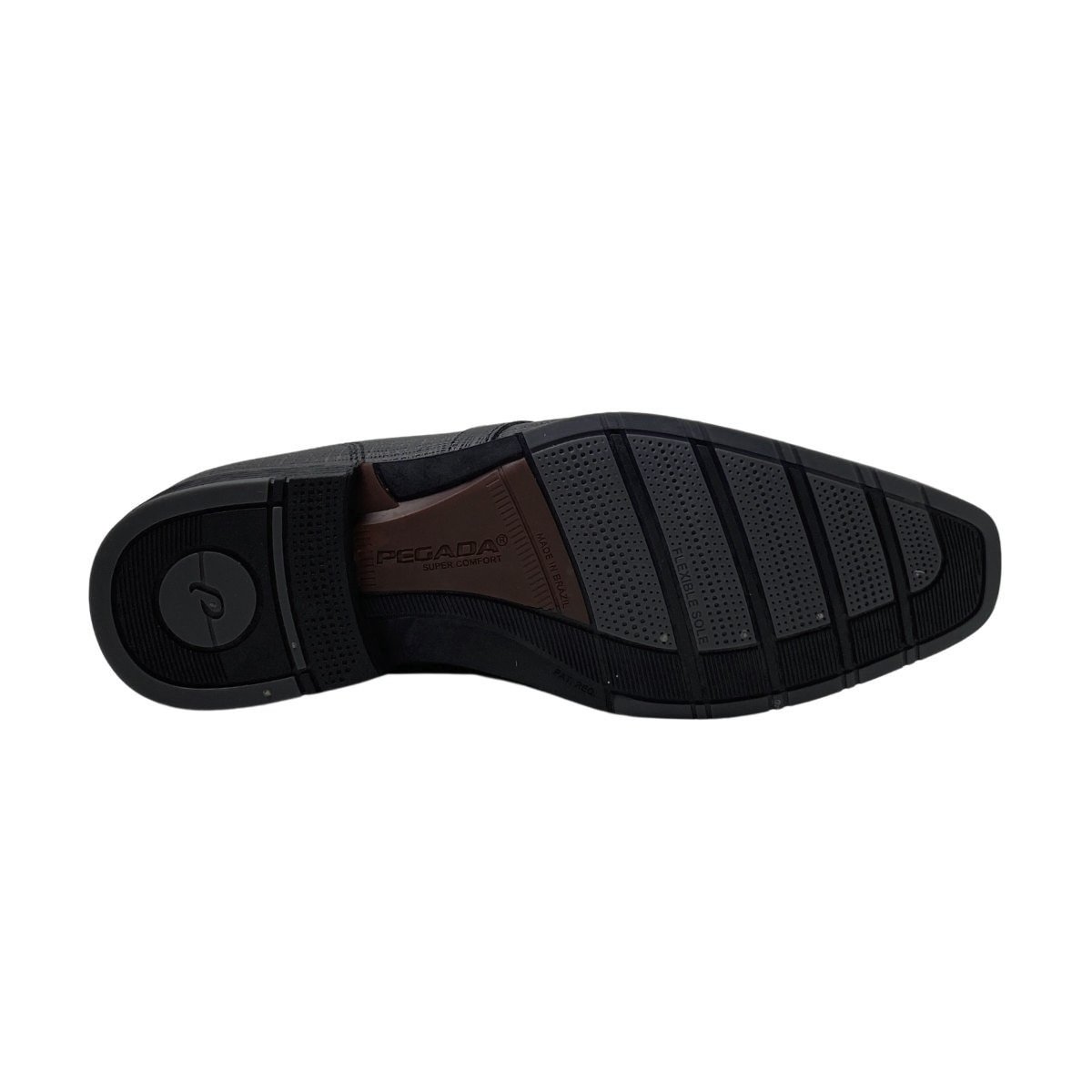 Sapato Social Couro Pegada Masculino 125813 Preto Preto 6