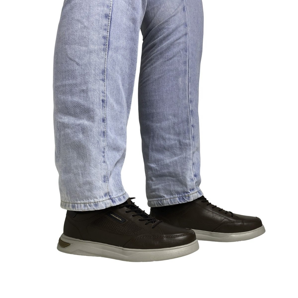 Sapatênis Couro Pegada Masculino 112403 Marrom Marrom 2