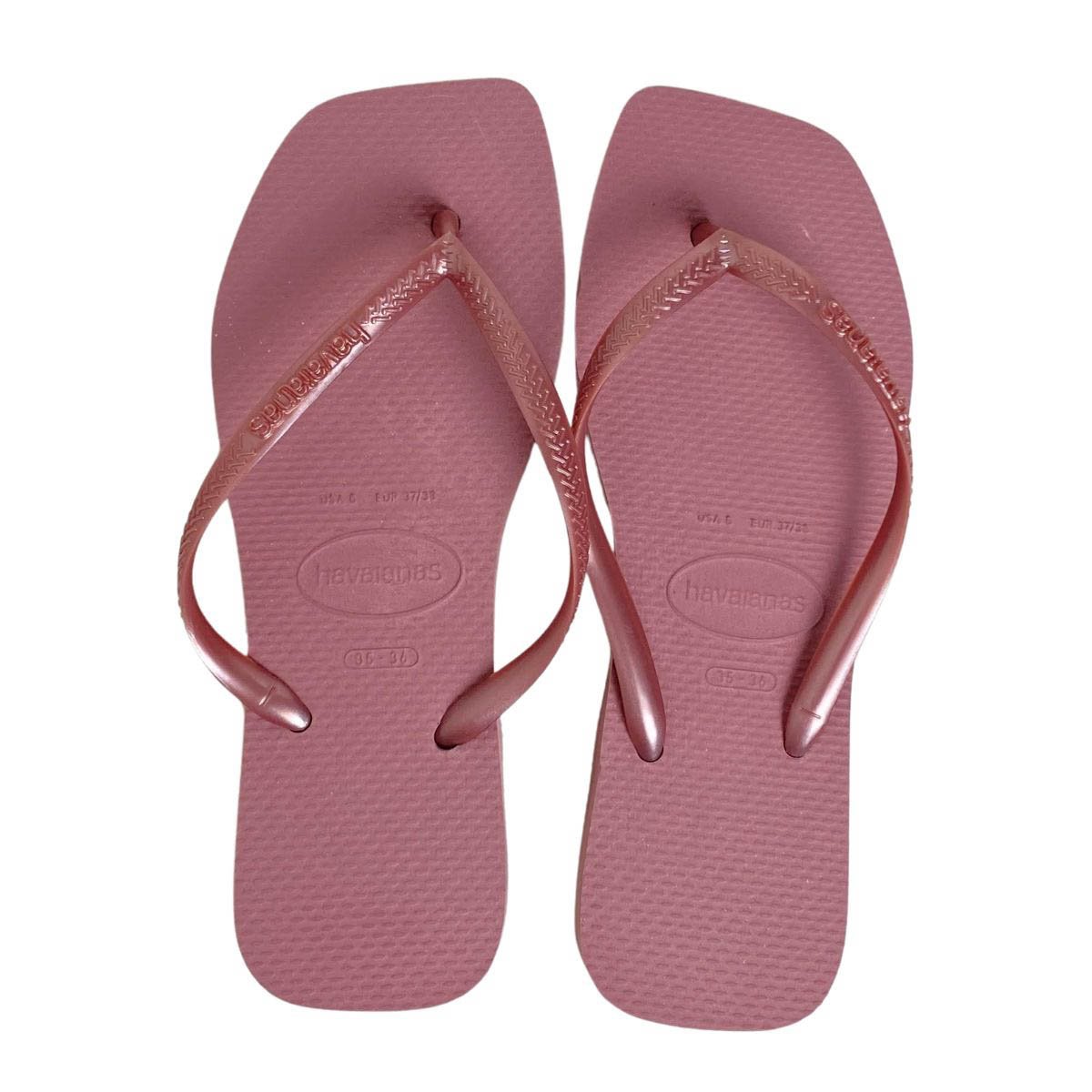 Chinelo Havaianas Slim Square Feminino 4148301 Rose Rosé 4