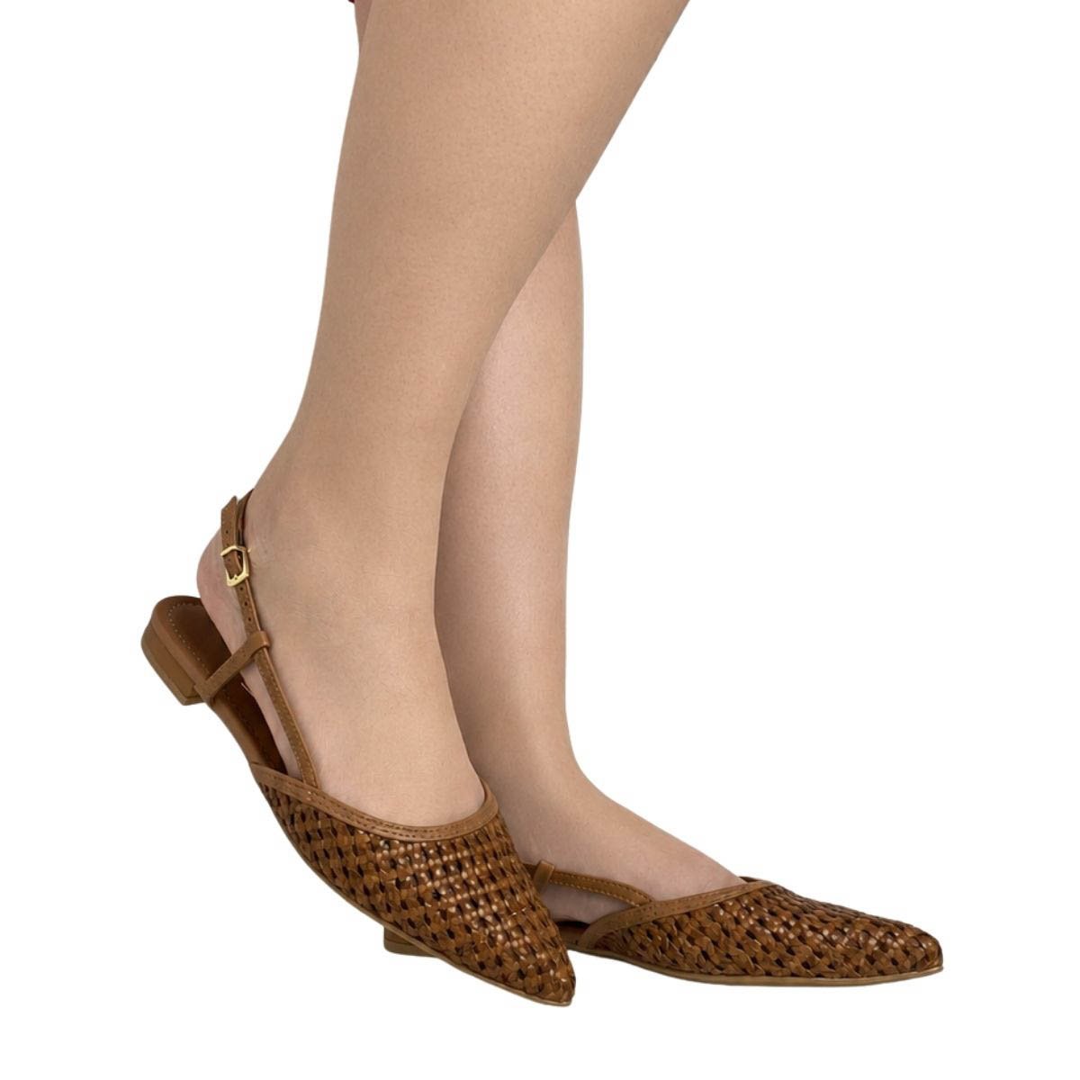 Sapatilha Slingback Vizzano Feminina 12061025 Caramelo Marrom 2