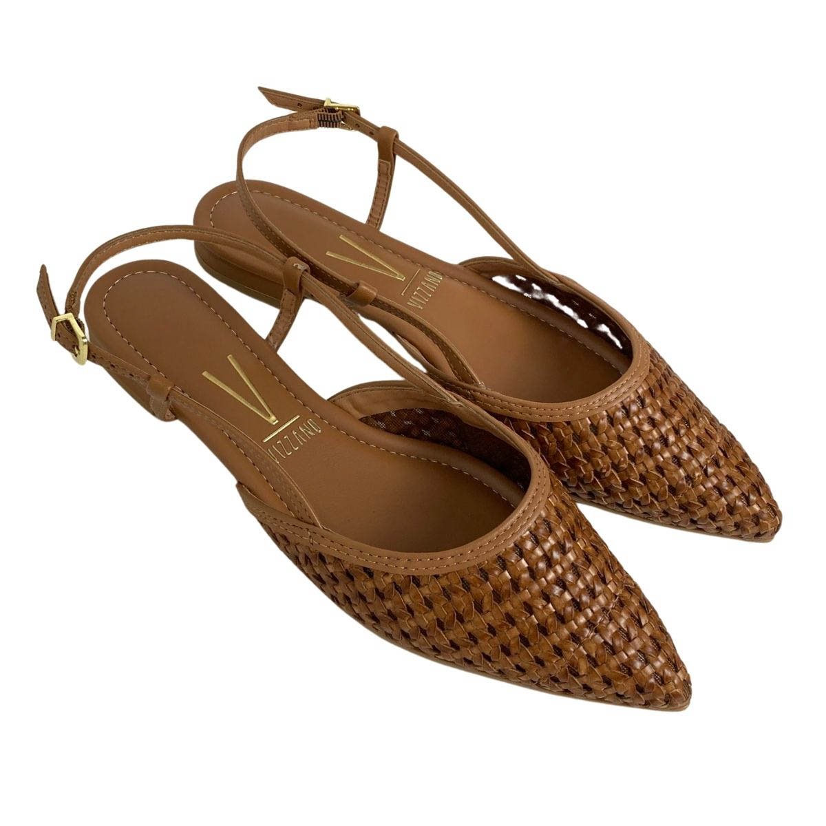 Sapatilha Slingback Vizzano Feminina 12061025 Caramelo Marrom 4
