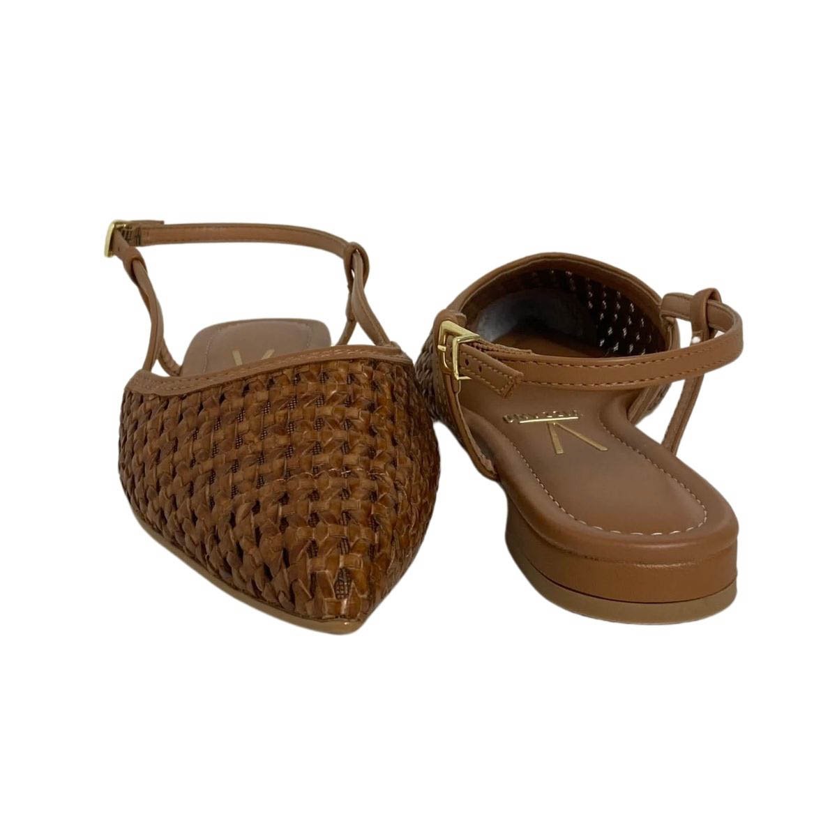 Sapatilha Slingback Vizzano Feminina 12061025 Caramelo Marrom 5