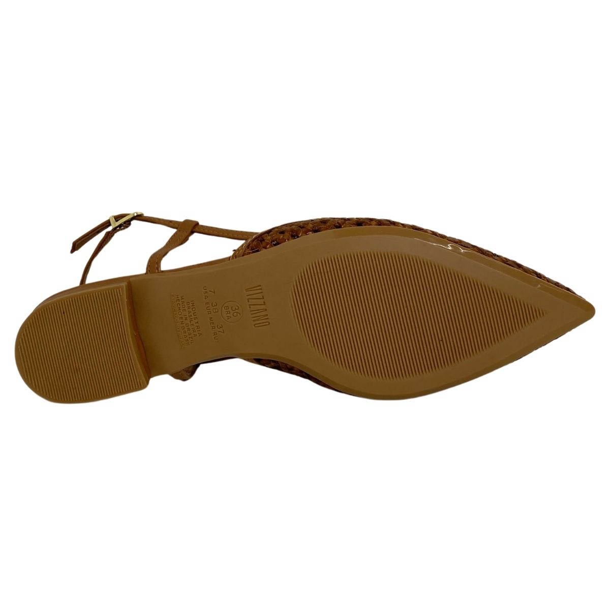 Sapatilha Slingback Vizzano Feminina 12061025 Caramelo Marrom 6