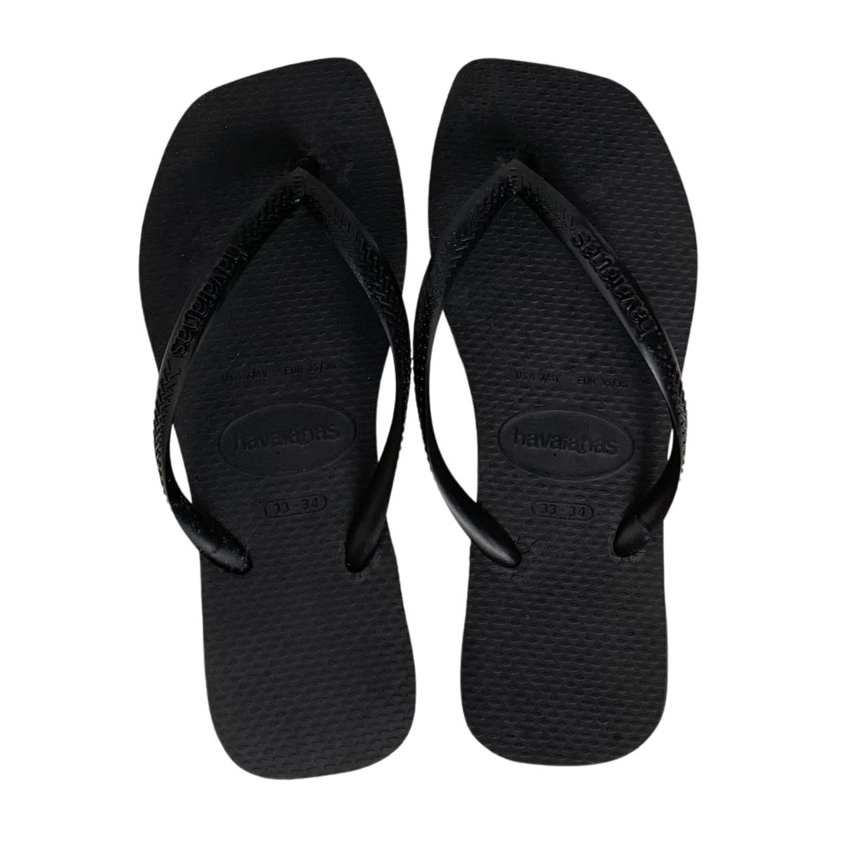 Chinelo Havaianas Slim Square Feminino 4148301 Preto Preto 4