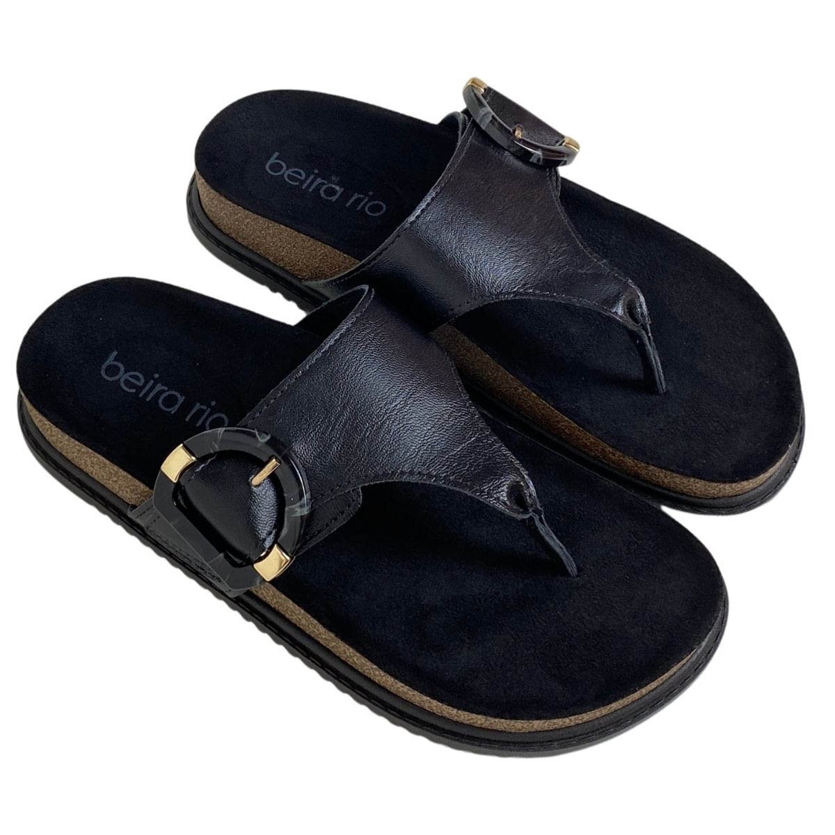 Papete Beira Rio Feminina 8524119 Preta Preto 4