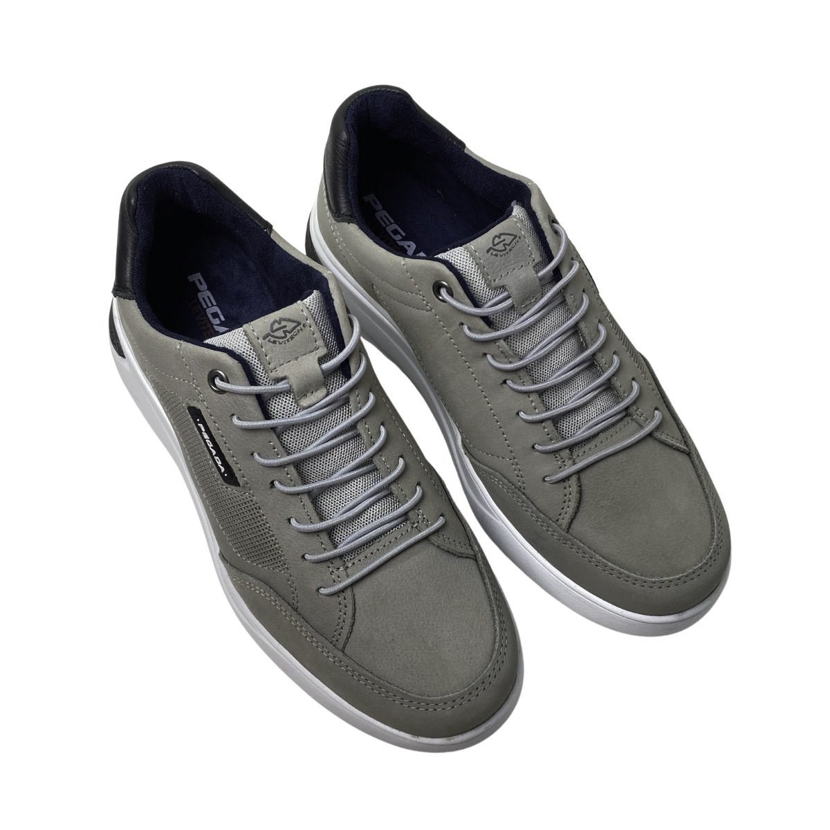 Sapatênis Couro Pegada Masculino 112403 Cinza Cinza 4
