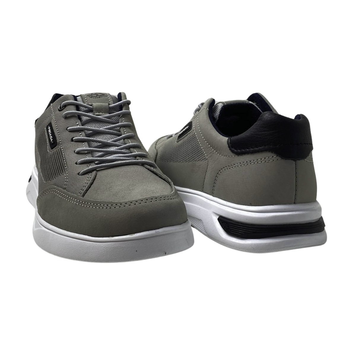 Sapatênis Couro Pegada Masculino 112403 Cinza Cinza 5
