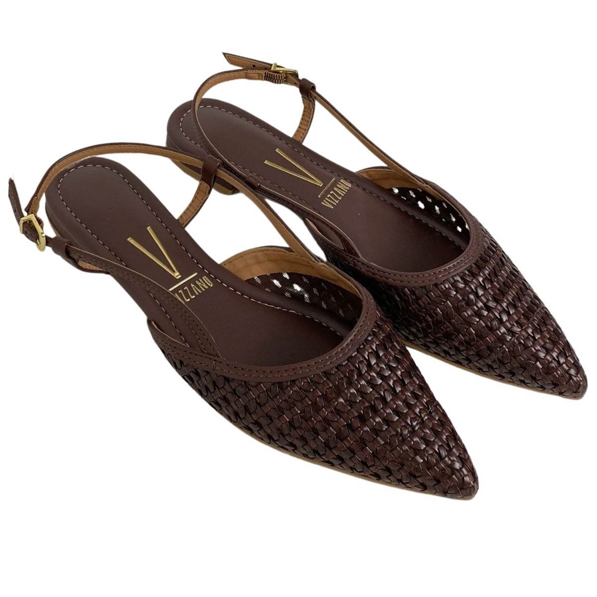 Sapatilha Slingback Vizzano Feminina 12061025 Marrom Marrom 4