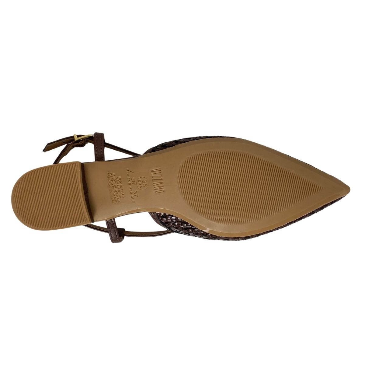 Sapatilha Slingback Vizzano Feminina 12061025 Marrom Marrom 6