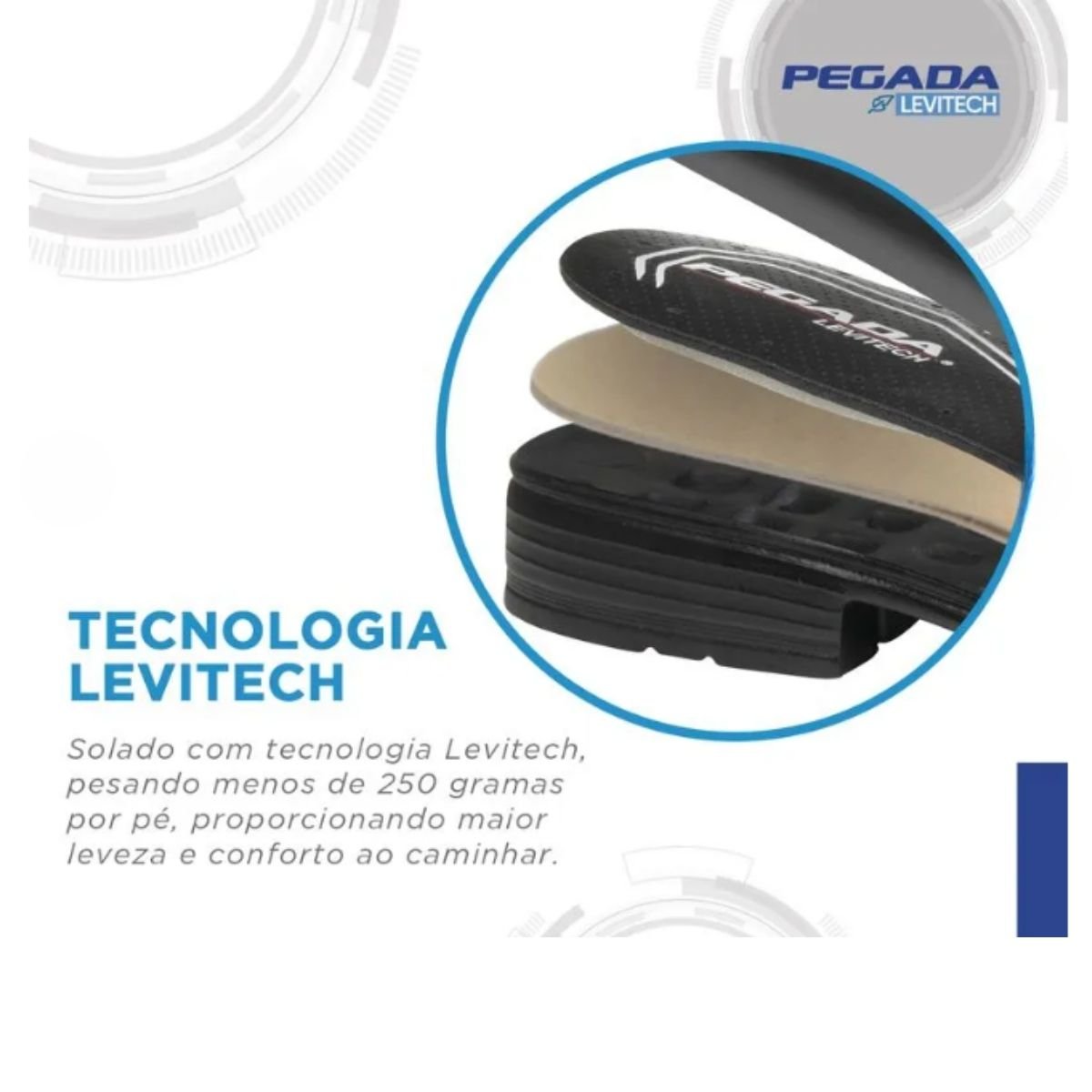 Sapato Social Couro Pegada Masculino 122331 Preto Preto 7