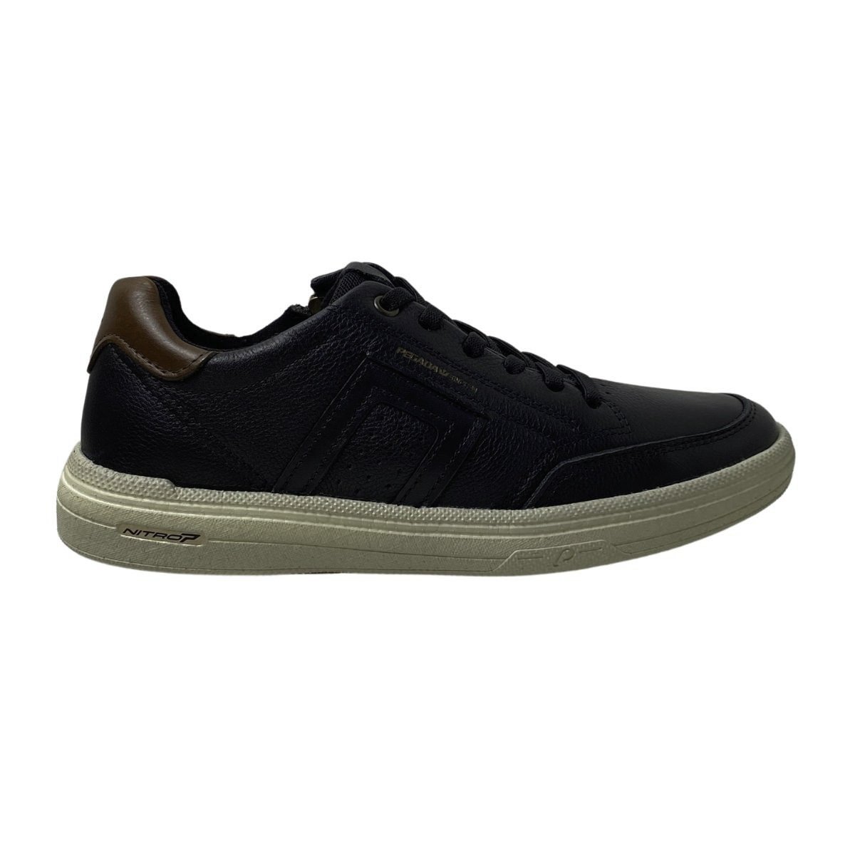 Sapatênis Couro Pegada Maculino 112006 Preto