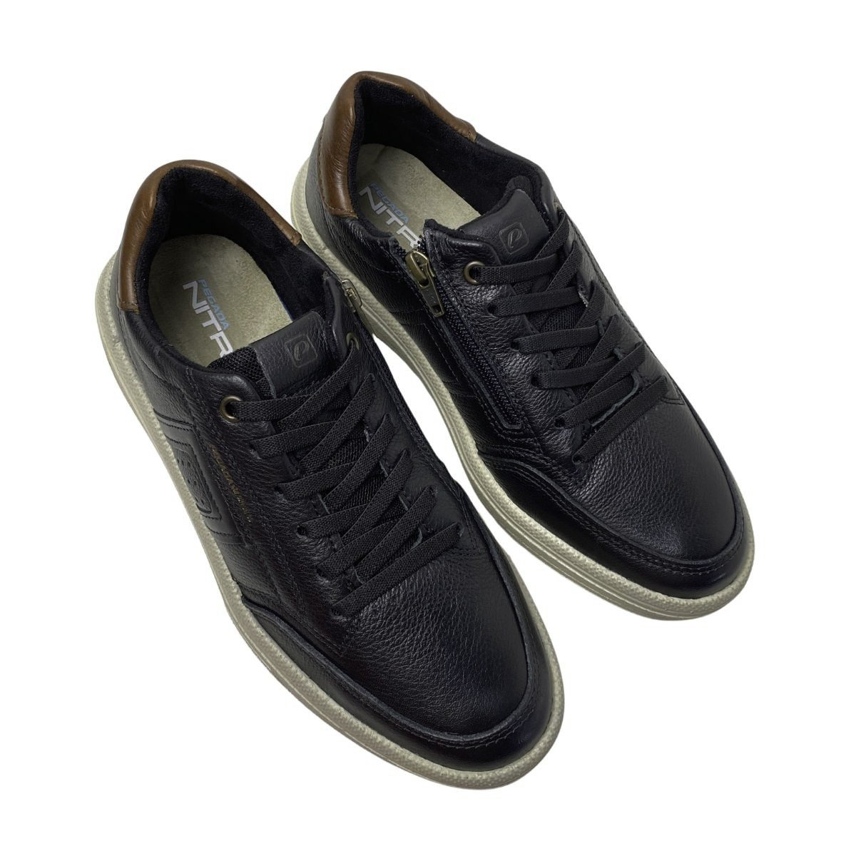 Sapatênis Couro Pegada Maculino 112006 Preto Preto 4