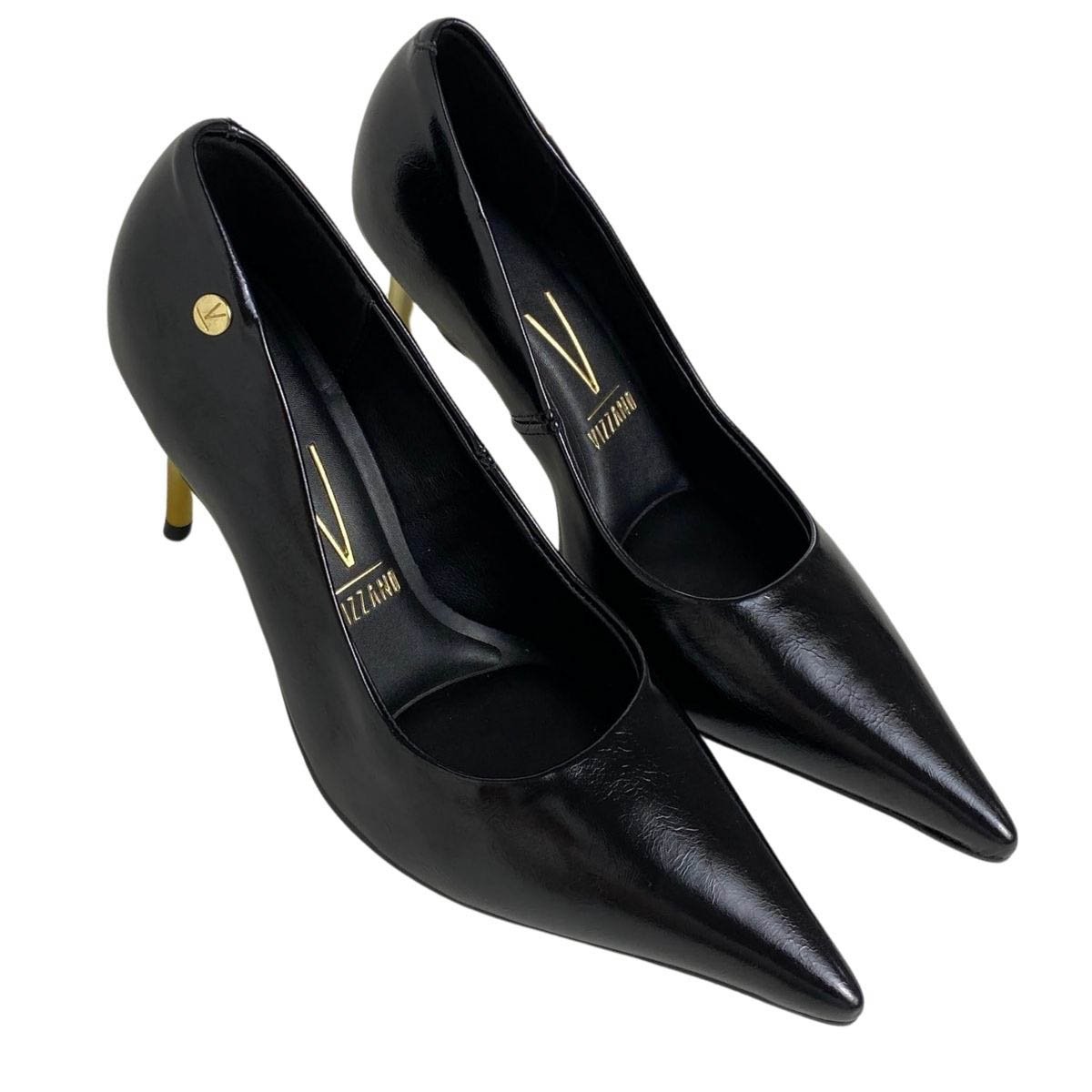 Scarpin Vizzano Feminino 1493400 Preto Preto 4