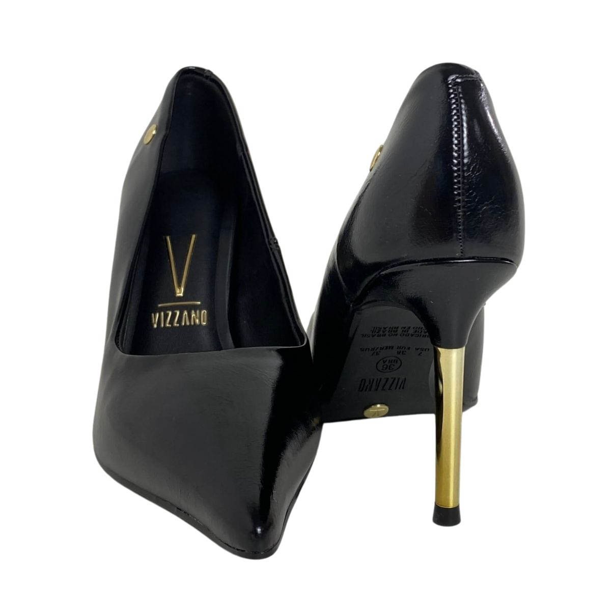 Scarpin Vizzano Feminino 1493400 Preto Preto 5